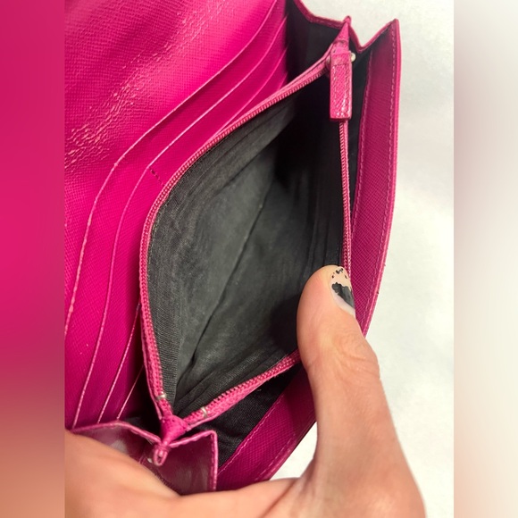 PRADA | womens hot pink nylon foldable wallet cardholder - Picture 10 of 10